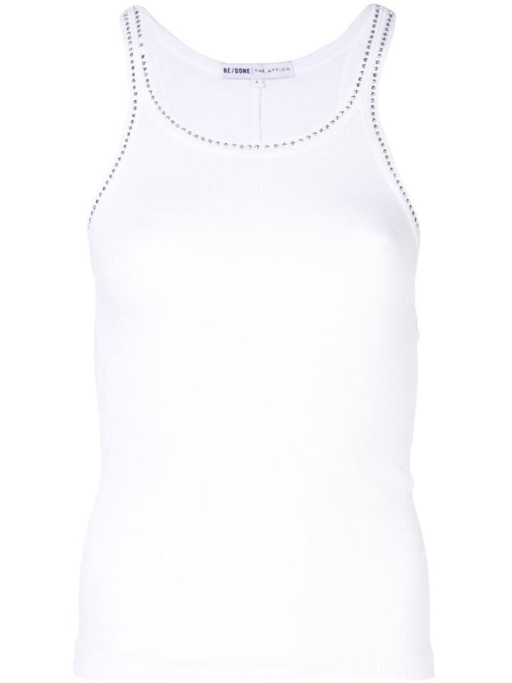 Re/done Fitted Tank Top - White