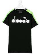 Diadora Junior Teen Logo Print T-shirt - Black