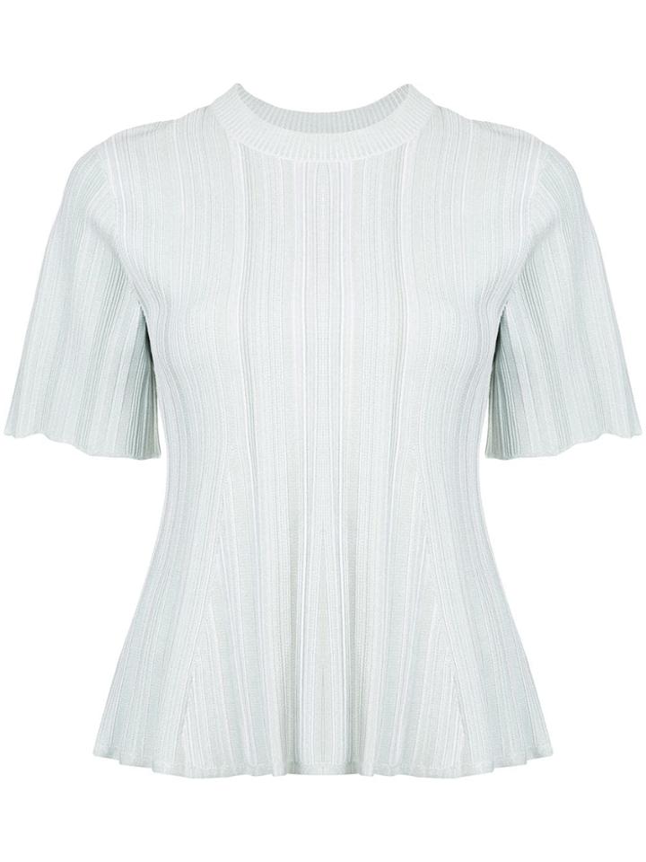 Proenza Schouler Plissé Knit Top - White