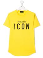 Dsquared2 Kids Teen Icon Print T-shirt - Yellow