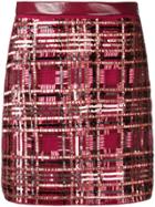 Elisabetta Franchi Sequin Party Skirt - Red
