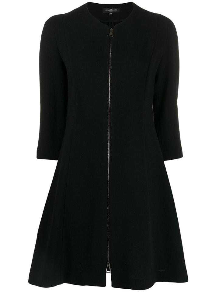 Antonelli Zip-up Flared Dress - Black