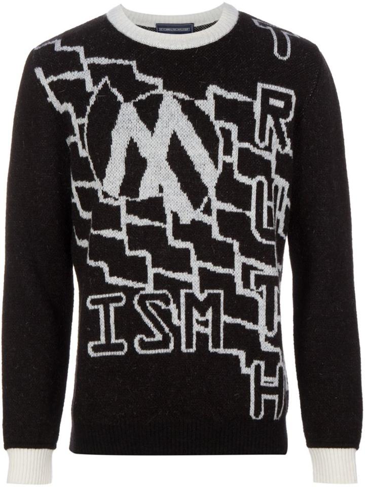 Devon Halfnight Leflufy Intarsia Knit Sweater
