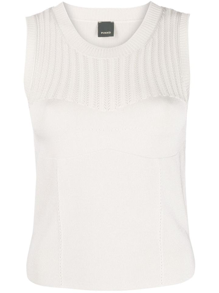 Pinko Sleeveless Fitted Top - Grey