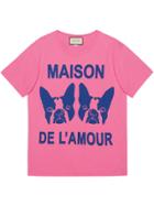 Gucci Maison De L'amour T-shirt With Bosco And Orso - Pink & Purple