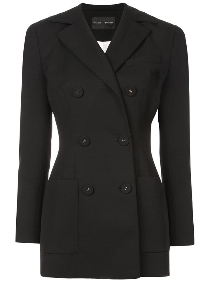 Proenza Schouler Double Breasted Blazer - Black