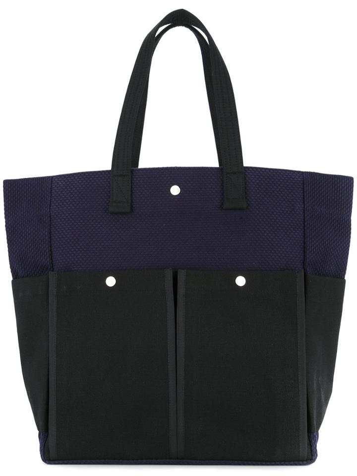 Cabas Botanical Tote Bag - Blue