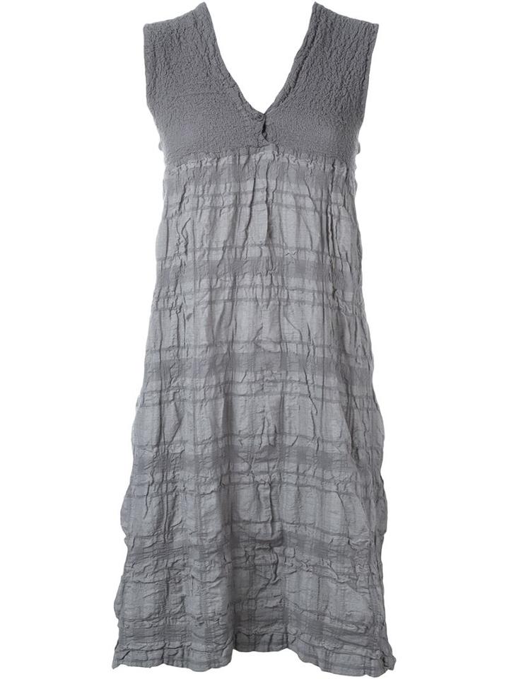 Issey Miyake Cauliflower Creasechecked Sleeveless Dress