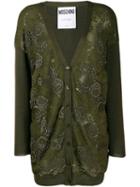 Moschino Floral Bead Embroidered Cardigan - Green