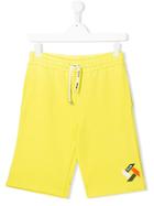 Msgm Kids Teen Logo Drawstring Shorts - Yellow