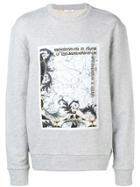 Versace Collection Logo Patch Sweater - Grey