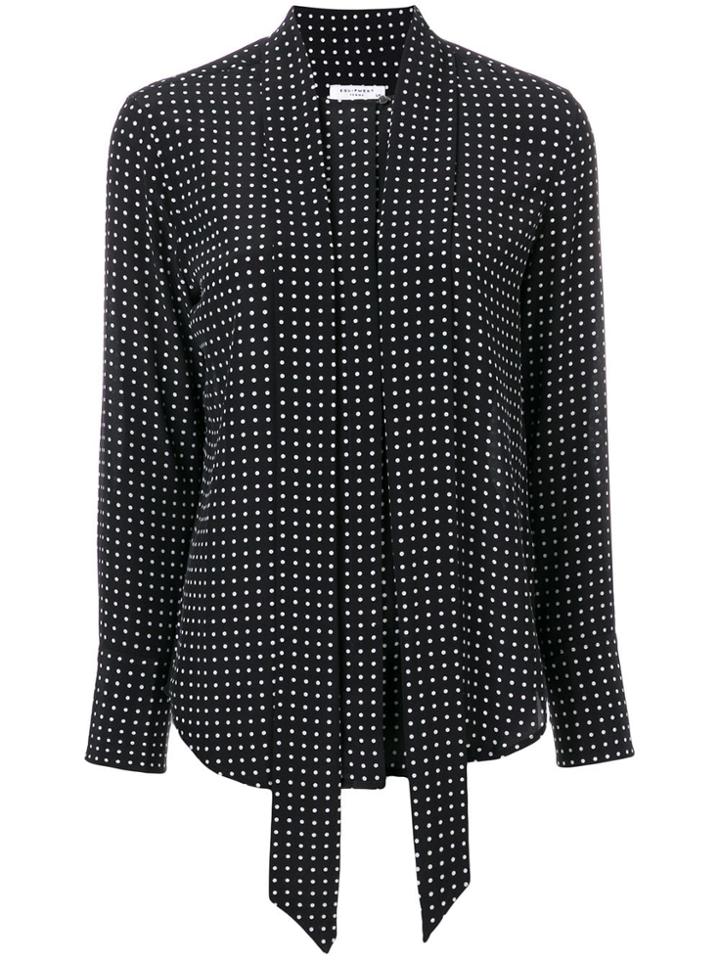 Equipment Polka Dot Print Blouse - Black