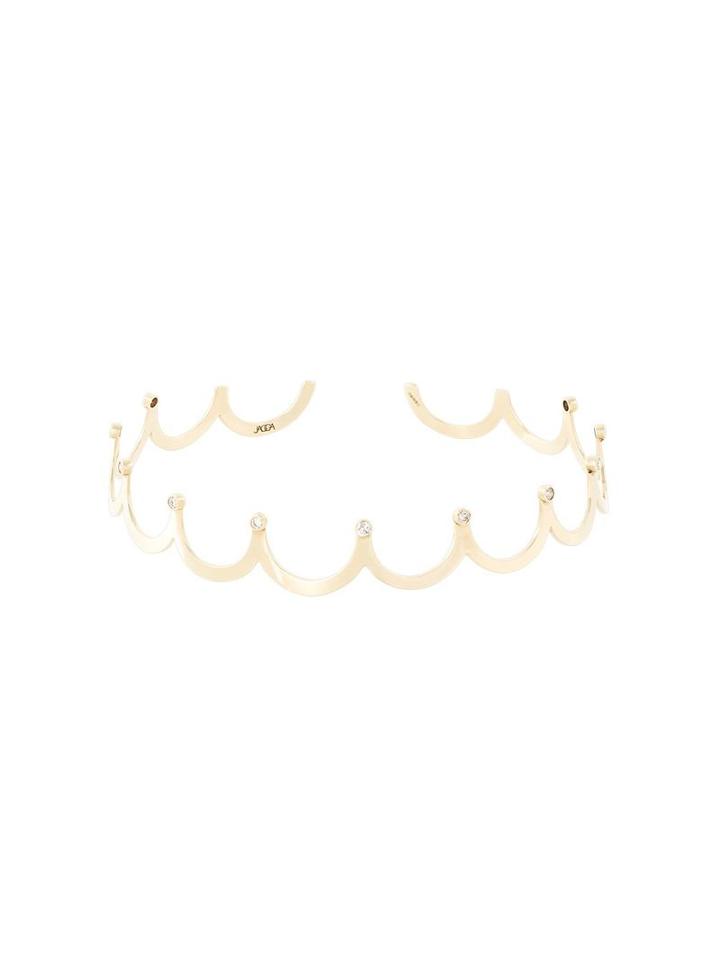 Jagga 18kt Yellow Gold 'crown Choker' Necklace, Women's, Metallic