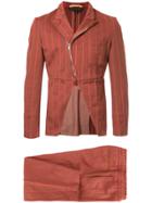 Comme Des Garçons Vintage Striped Two-piece Suit - Brown