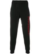 Frankie Morello Contrast Stripe Sweat Pants - Black