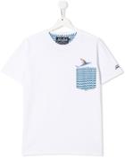 Mc2 Saint Barth Kids Wavy Pocket T-shirt - White