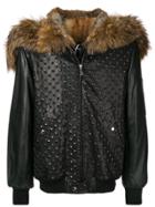 Furs66 Bruca Fur Hood Jacket - Black