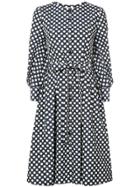 Carolina Herrera Polka-dot Flared Midi Dress - Blue