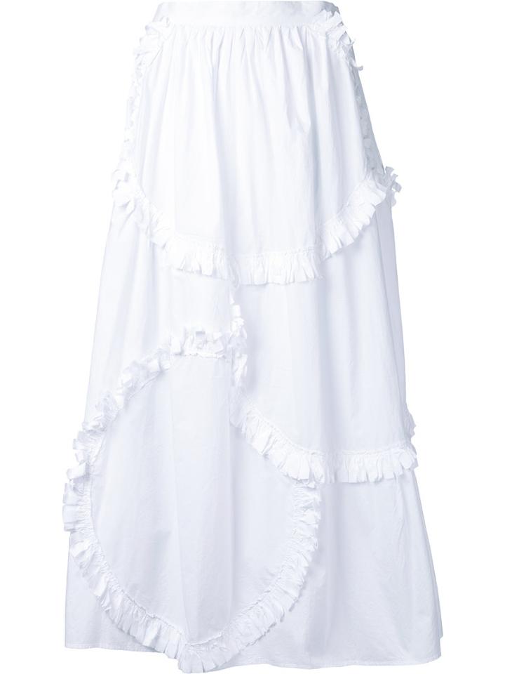 Tsumori Chisato - Patchwork Frill Skirt - Women - Cotton - S, Women's, White, Cotton