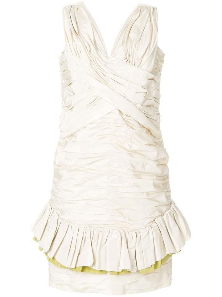 Nina Ricci Pre-owned Ruched Layered Dress - Neutrals
