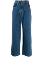 Nanushka Vintage Cropped Jeans - Blue