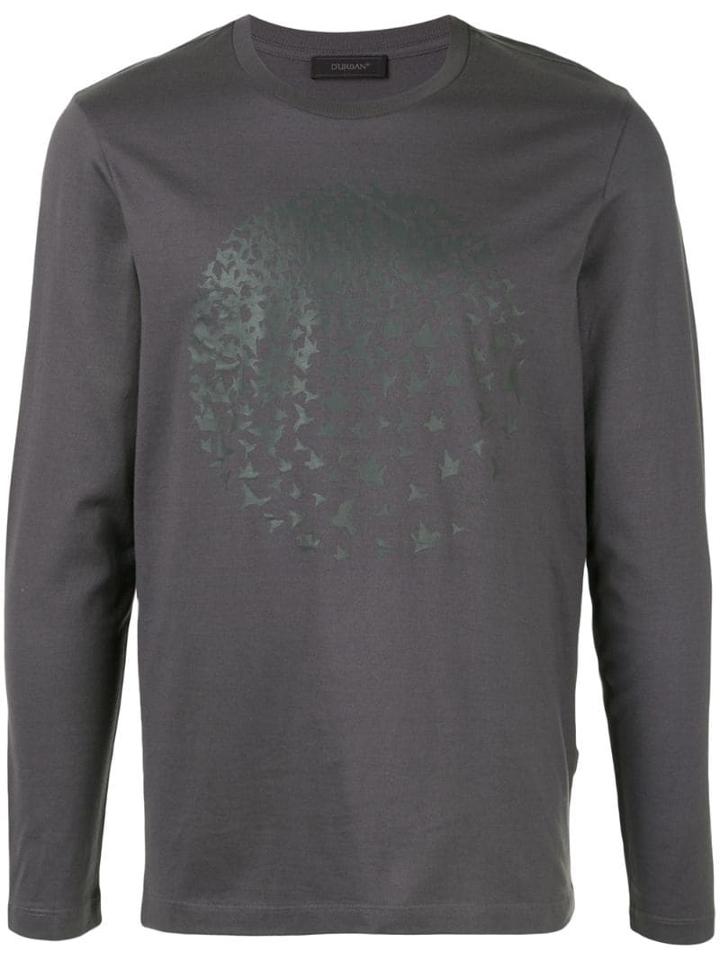 D'urban Print Long Sleeve T-shirt - Grey