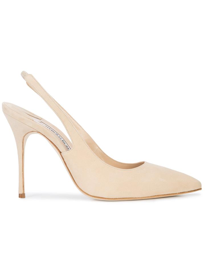 Manolo Blahnik Allura 105 Sandals - Nude & Neutrals