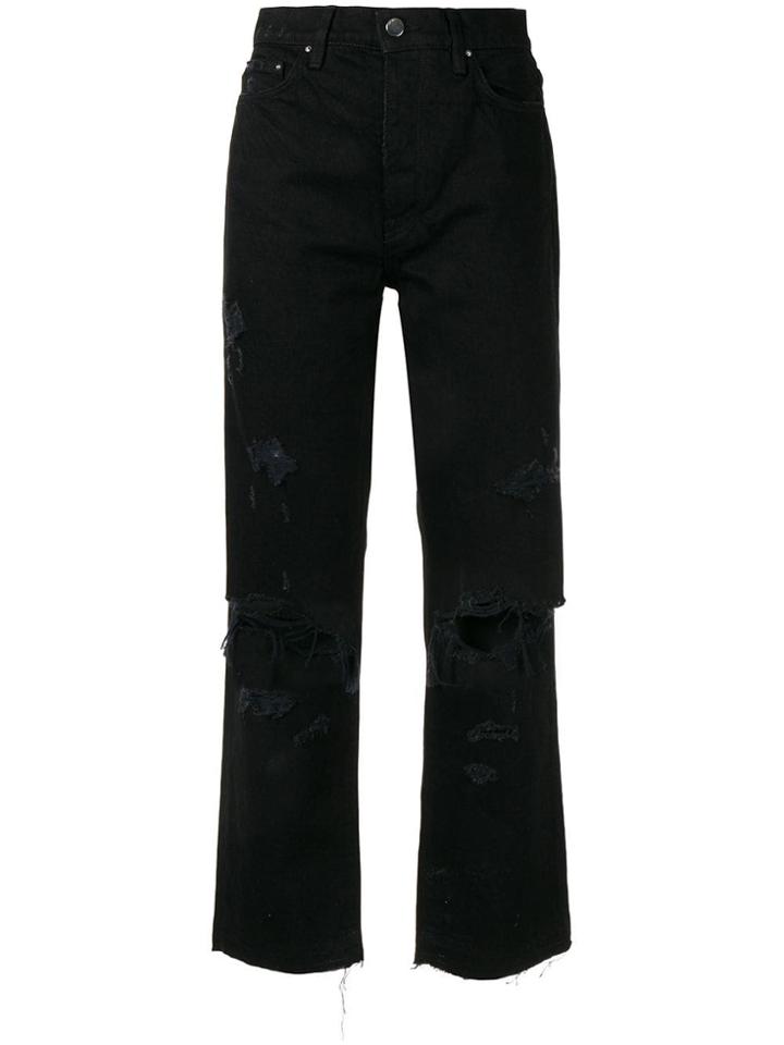 Amiri Ripped Knee Jeans - Black