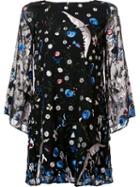 Alice+olivia Structured Sleeves Short Dress, Women's, Size: Medium, Black, Polyester/spandex/elastane/silk