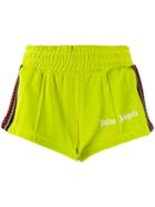 Palm Angels Striped Knit Panel Shorts - Green