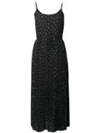 Vince Floral Pleated Dress - Black