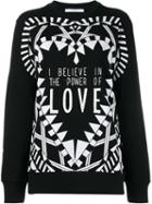 Givenchy I Believe In The Power Of Love Sweatshirt, Women's, Size: Small, Black, Cotton
