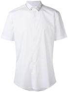 Les Hommes - Short Sleeve Fitted Shirt - Men - Cotton/spandex/elastane - 54, White, Cotton/spandex/elastane