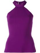 Roland Mouret Halterneck Top - Pink & Purple