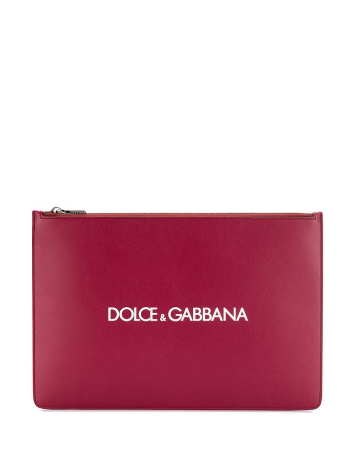 Dolce & Gabbana Logo Print Clutch - Red