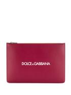Dolce & Gabbana Logo Print Clutch - Red