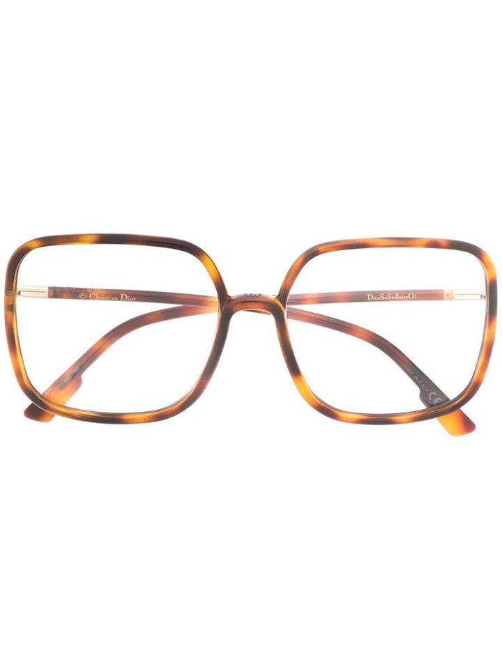 Dior Eyewear So Stellaire 1 Oversized Glasses - Brown