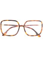 Dior Eyewear So Stellaire 1 Oversized Glasses - Brown