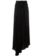 Ann Demeulemeester Draped Tie-waist Trousers, Women's, Size: 36, Black, Viscose