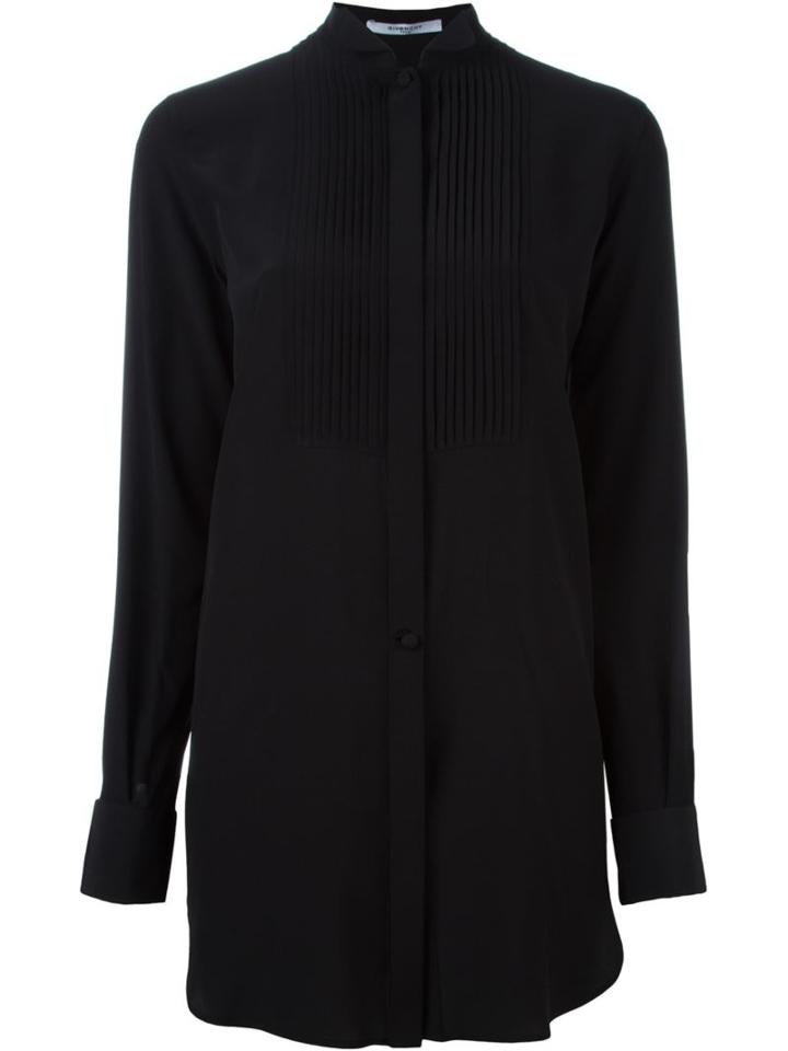 Givenchy Pleat Detail Shirt, Women's, Size: 40, Black, Silk