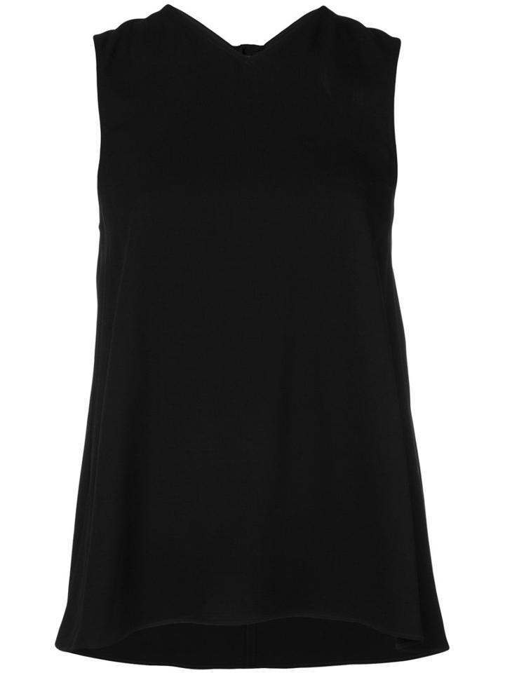 Helmut Lang - Knot Detail Blouse - Women - Viscose - M, Black, Viscose
