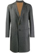 Lardini Single Breasted Coat - Grey