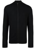 Michael Kors High Neck Zipped Cardigan, Men's, Size: Large, Black, Merino
