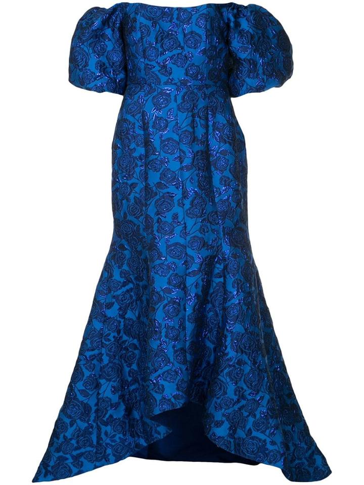 Bambah Bellflower Balloon Gown - Blue