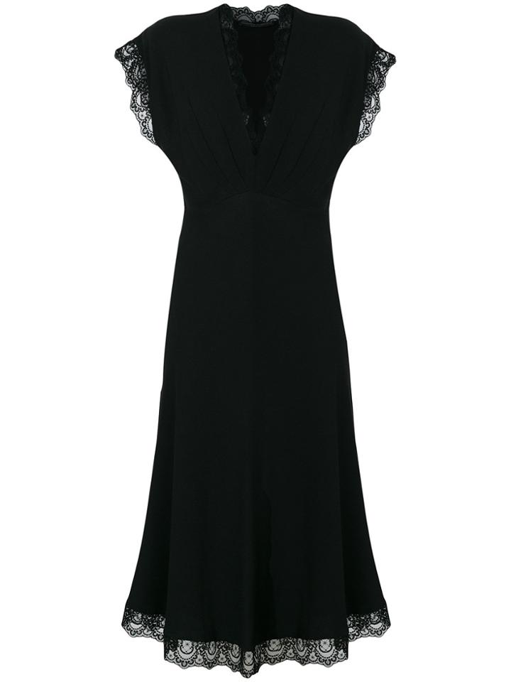 Ermanno Scervino Lace Trim Dress - Black