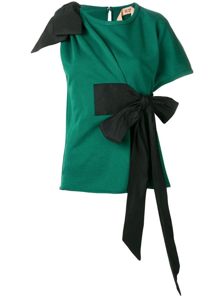 Nº21 Ribbon Detail Top - Green