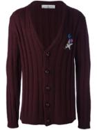 Golden Goose Deluxe Brand Ribbed Cardigan - Pink & Purple