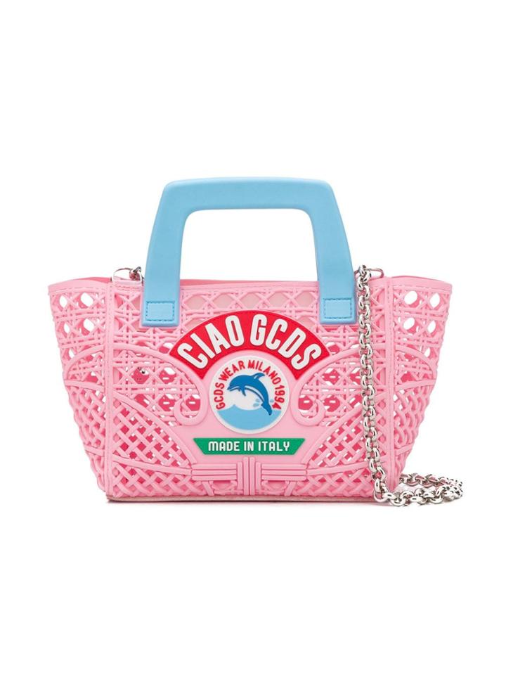 Gcds Kids Teen Logo Basket Bag - Pink