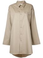 Astraet - Oversized Shirt - Women - Cotton - One Size, Brown, Cotton