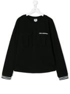 Karl Lagerfeld Kids Teen Chest Pocket T-shirt - Black